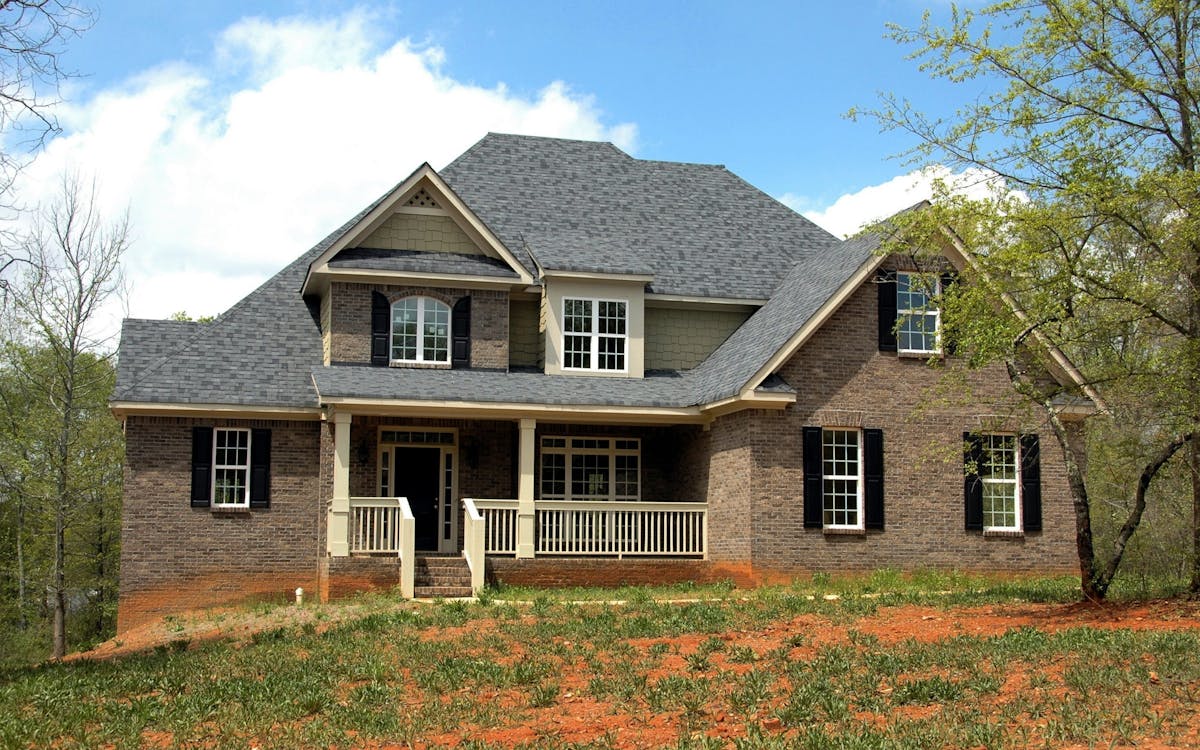 Beautiful house in the spring